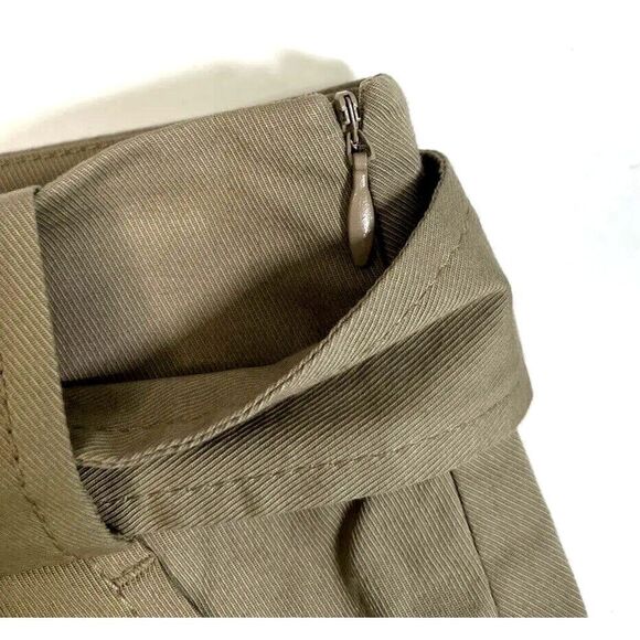 Escada Sport Tan Skirt Pleated Belted Size 4 US 34 German Academia Kawaii - Picture 11 of 16